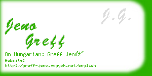 jeno greff business card